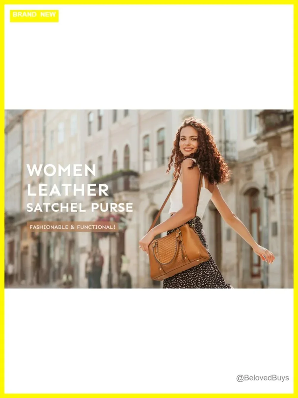 Genuine Leather Top Handle Satchel Crossbody Hobo Bag with Woven Design
